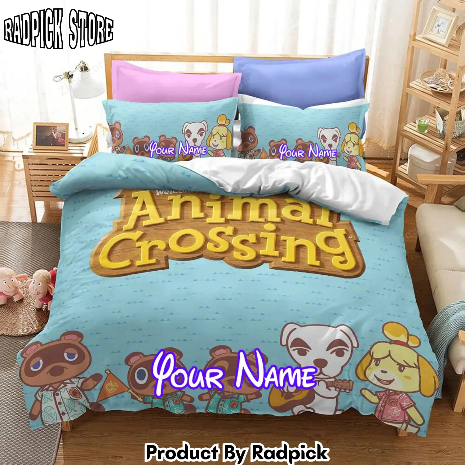 Radpick animal crossing cosplay personalized name bedding set duvet cover covers bed set1231 rp3278788